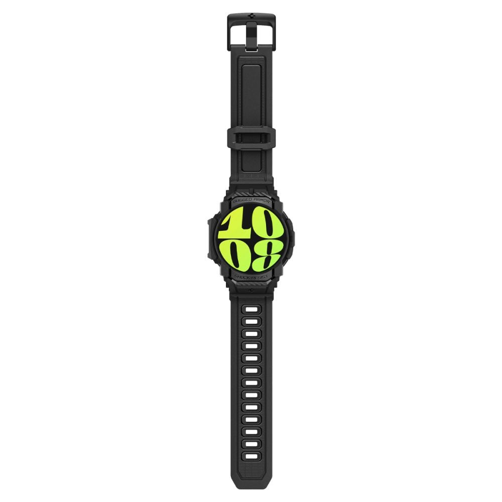 Schutzhülle mit Armband für Galaxy Watch 7 40mm, Spigen Rugged Armor Pro, Schwarz