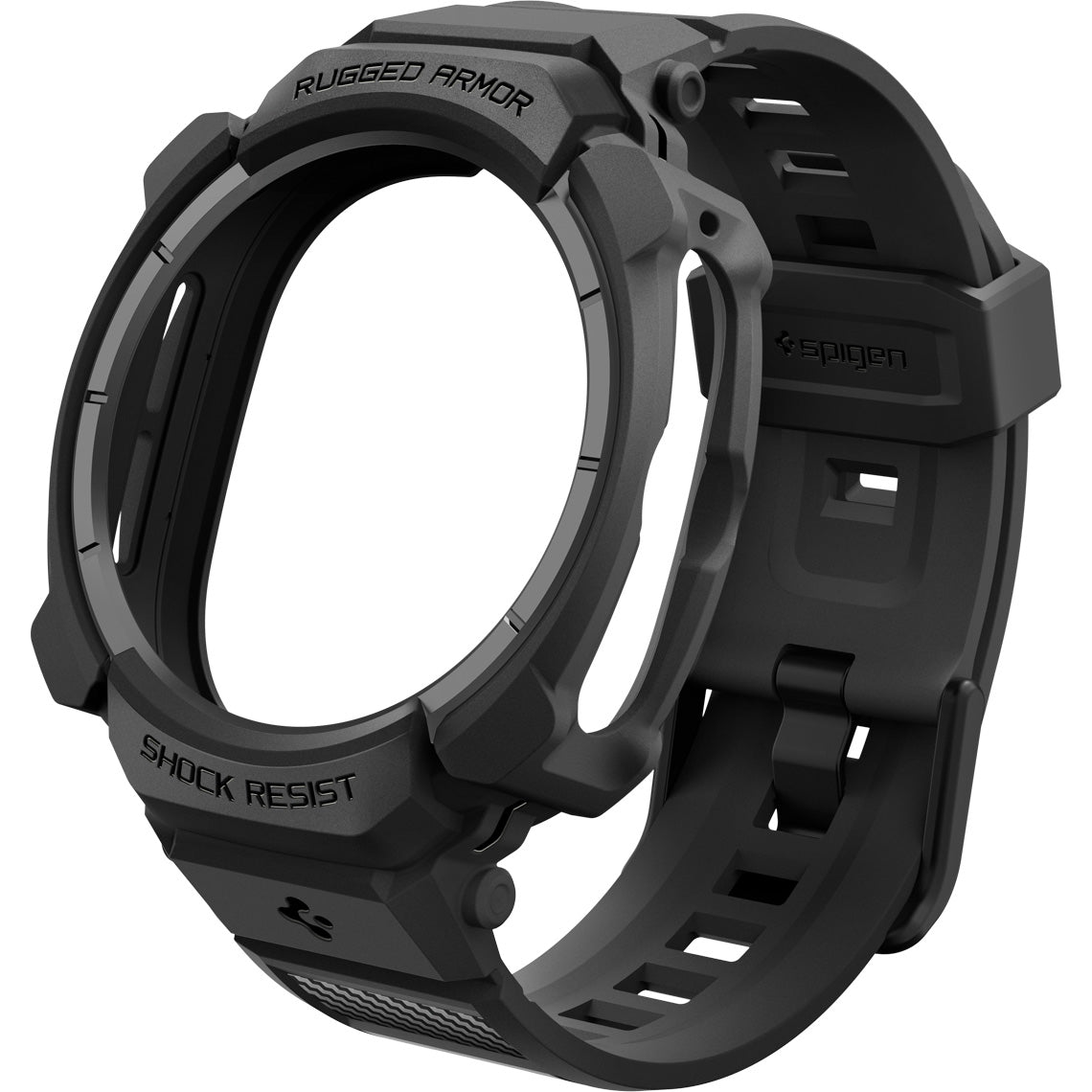 Schutzhülle mit Armband für Galaxy Watch Ultra 2 (2026) 47 mm, Spigen Rugged Armor Pro, Schwarz