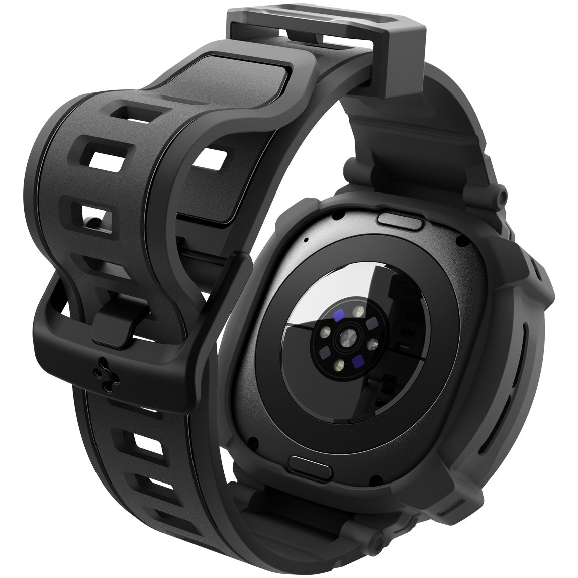 Schutzhülle mit Armband für Galaxy Watch Ultra 2 (2026) 47 mm, Spigen Rugged Armor Pro, Schwarz