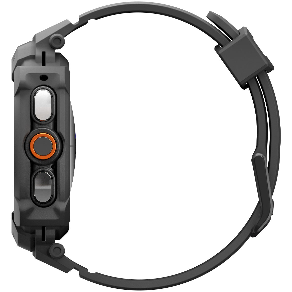 Schutzhülle mit Armband für Galaxy Watch Ultra 2 (2026) 47 mm, Spigen Rugged Armor Pro, Schwarz