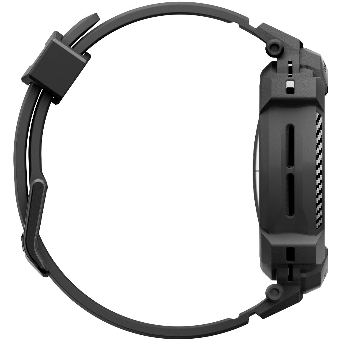 Schutzhülle mit Armband für Galaxy Watch Ultra 2 (2026) 47 mm, Spigen Rugged Armor Pro, Schwarz