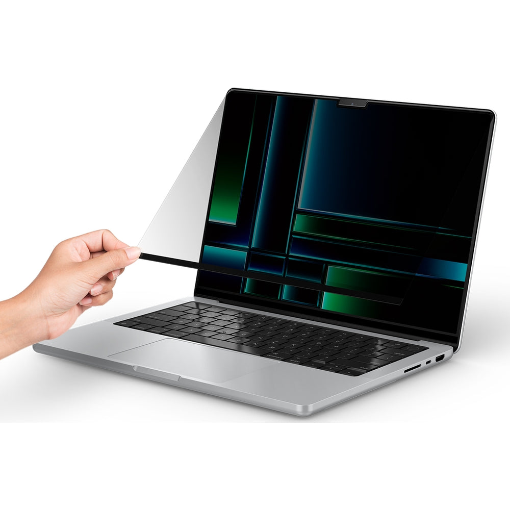 Folie mit Sichtschutzfilter für MacBook Pro 14" 2021-2024, Spigen SafeView Privacy Filter