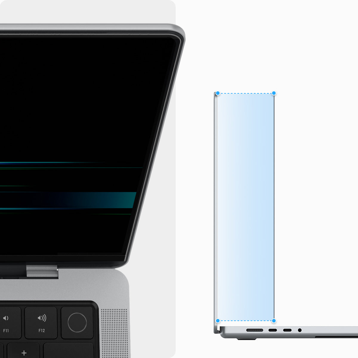 Folie mit Sichtschutzfilter für MacBook Pro 14" 2021-2024, Spigen SafeView Privacy Filter