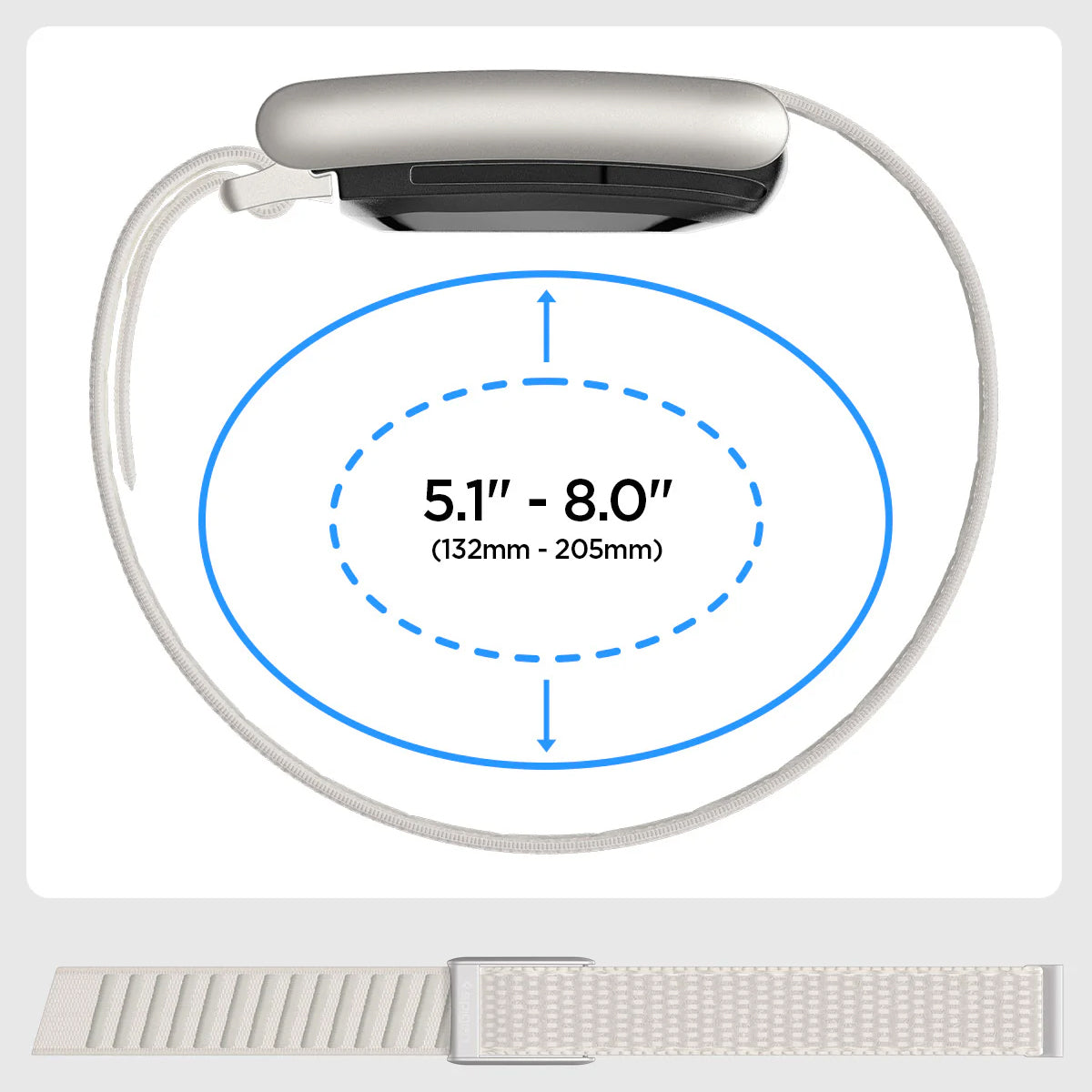 Armband aus Nylon für Whoop 5.0, Spigen WBF3 Band, Beige