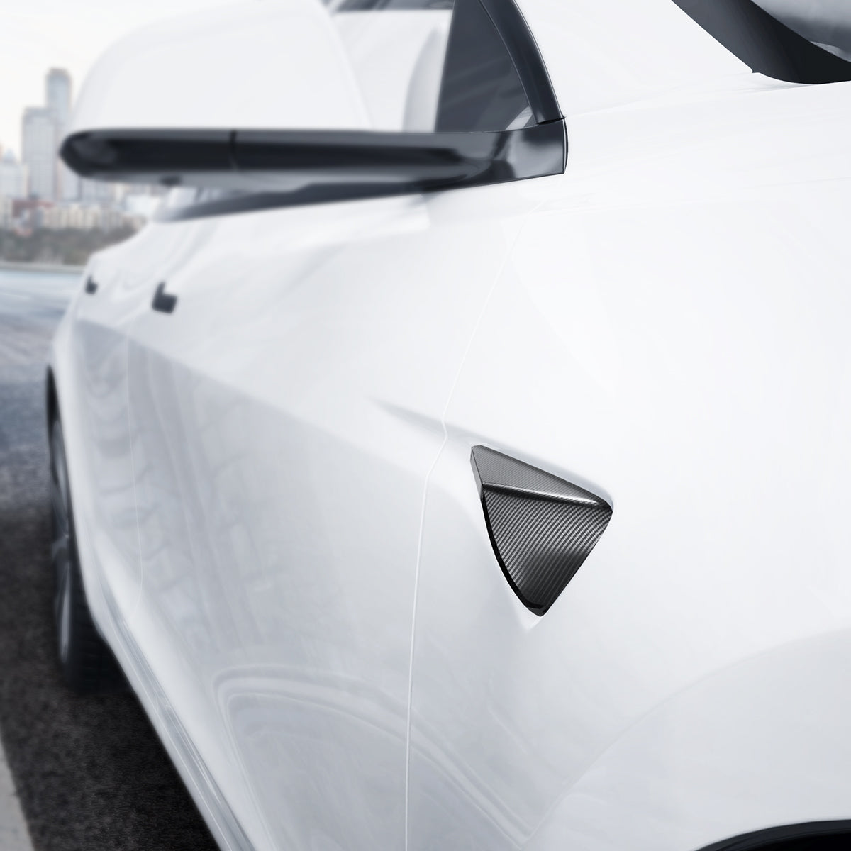 Abdeckungen für Seitenkameras für Tesla Model 3 Highland 2024-25, Spigen Side Camera Protection Cover, Carbon