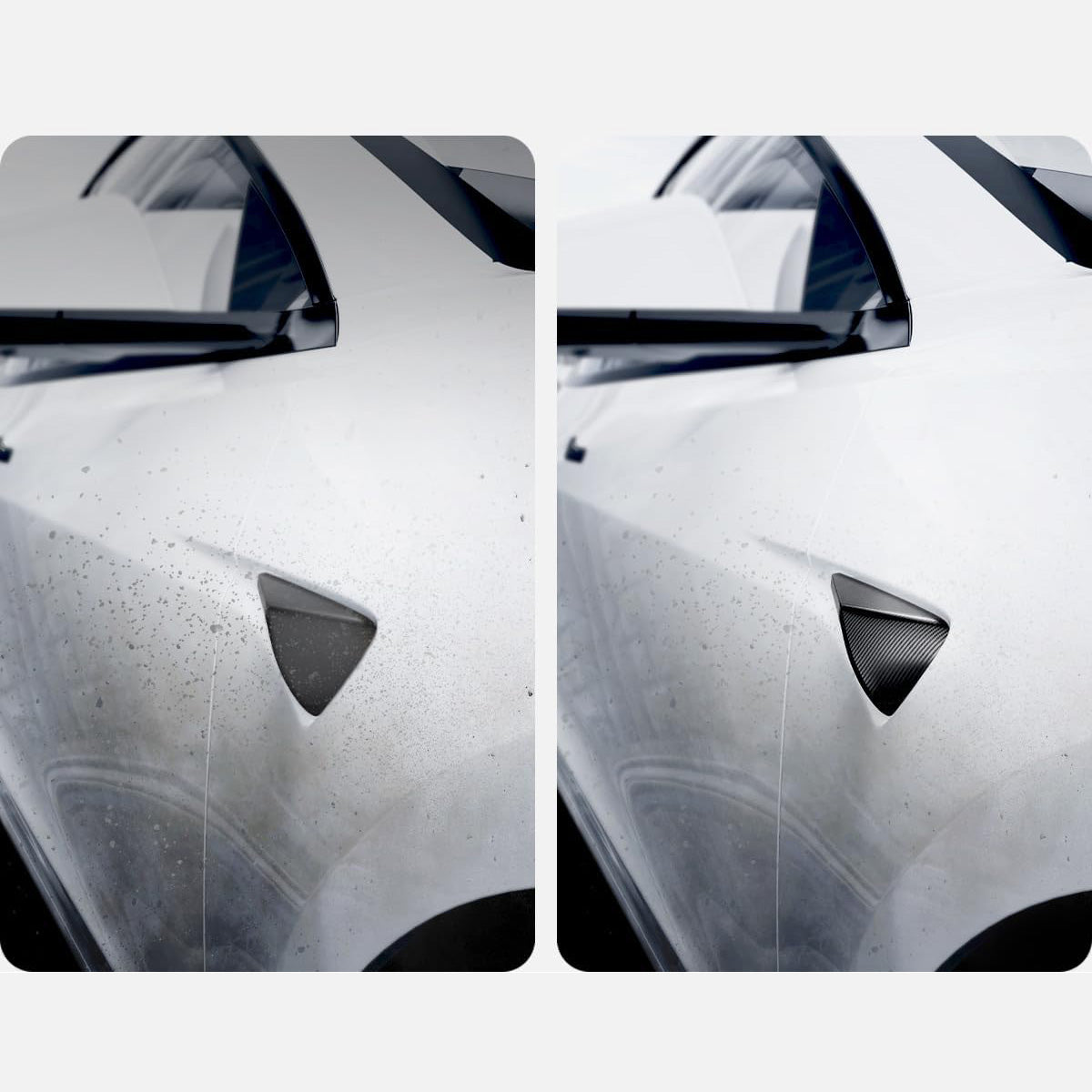 Abdeckungen für Seitenkameras für Tesla Model 3 Highland 2024-25, Spigen Side Camera Protection Cover, Carbon