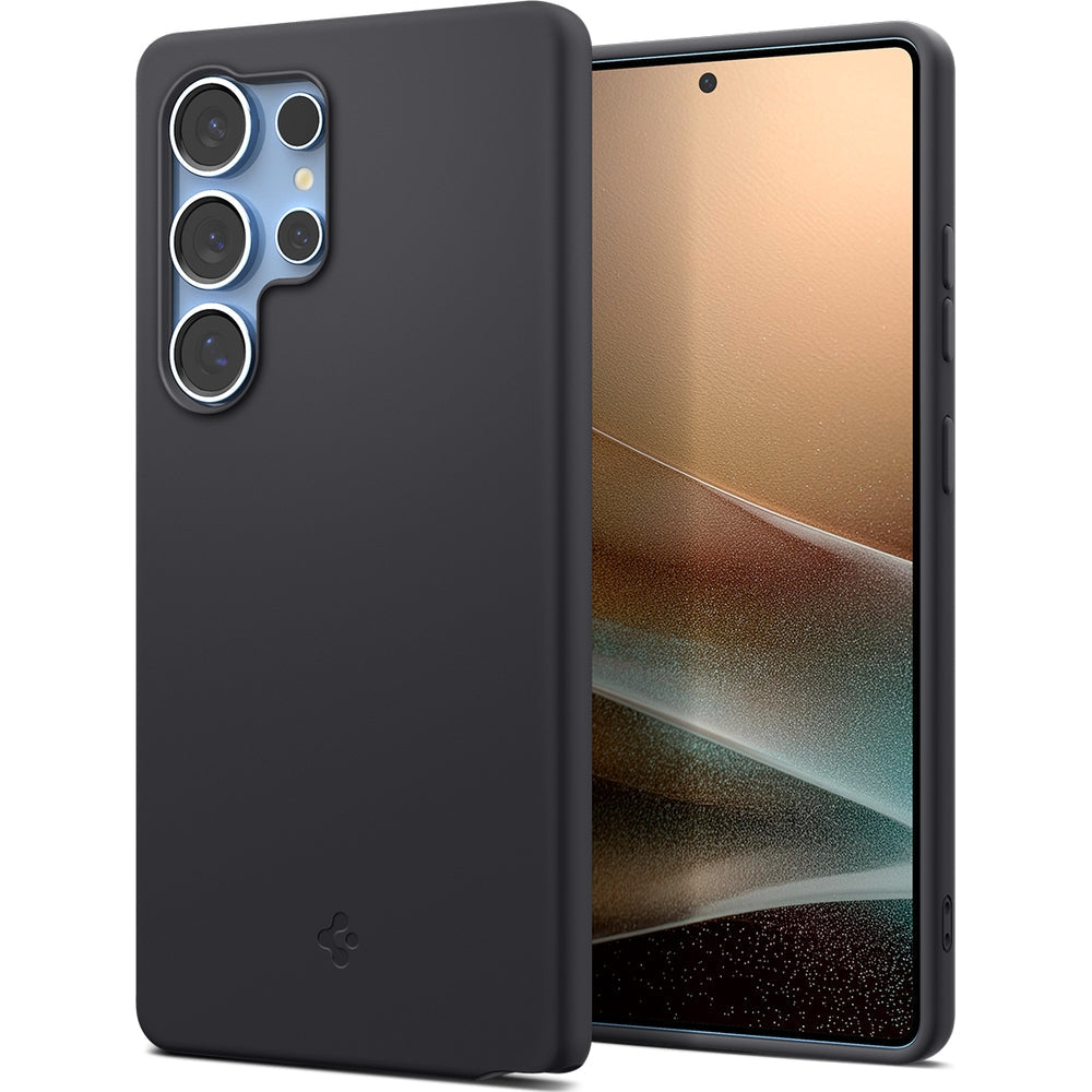Handyhülle für Galaxy S25 Ultra, Spigen Silicone Fit Mag mit MagSafe, Schwarz