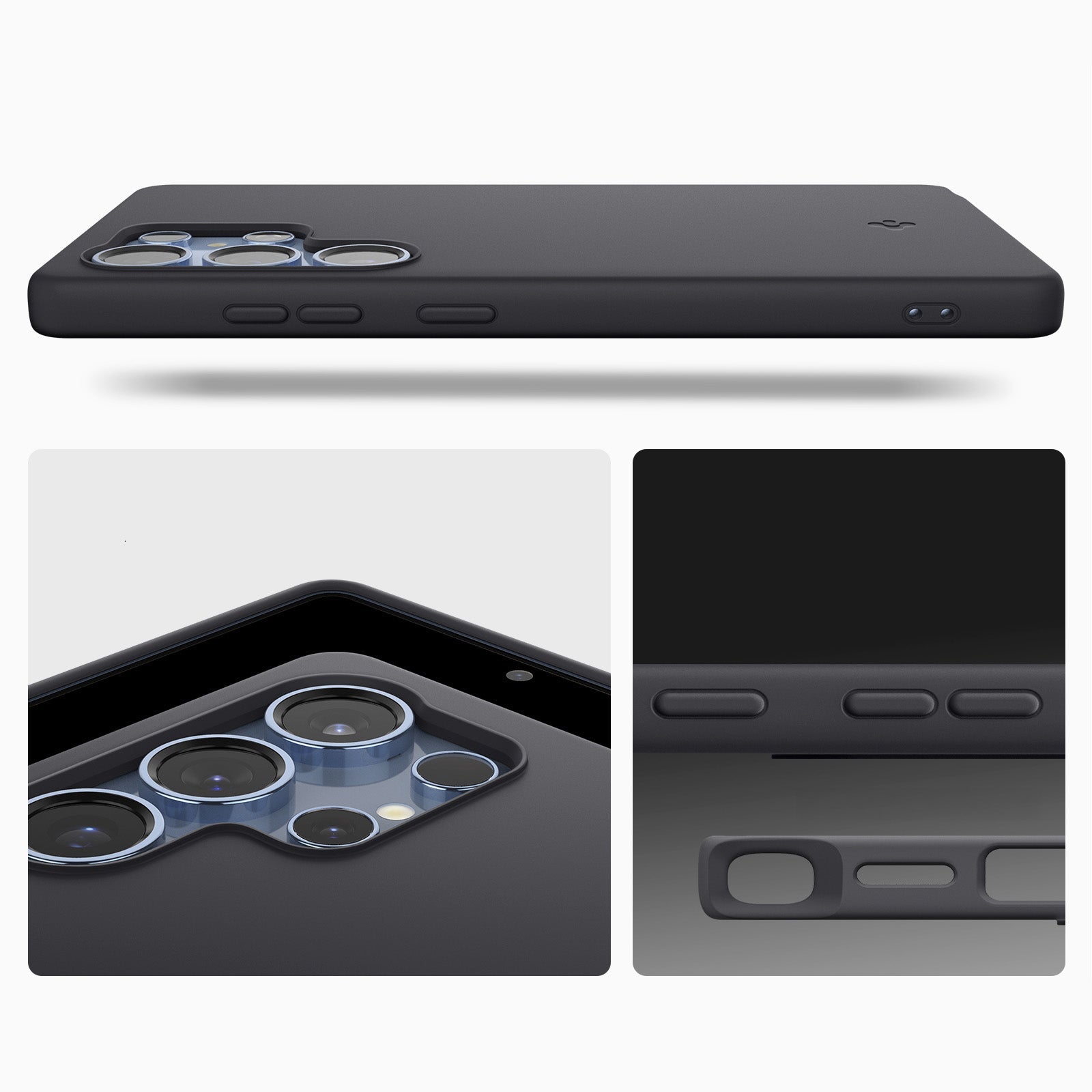Handyhülle für Galaxy S25 Ultra, Spigen Silicone Fit Mag mit MagSafe, Schwarz