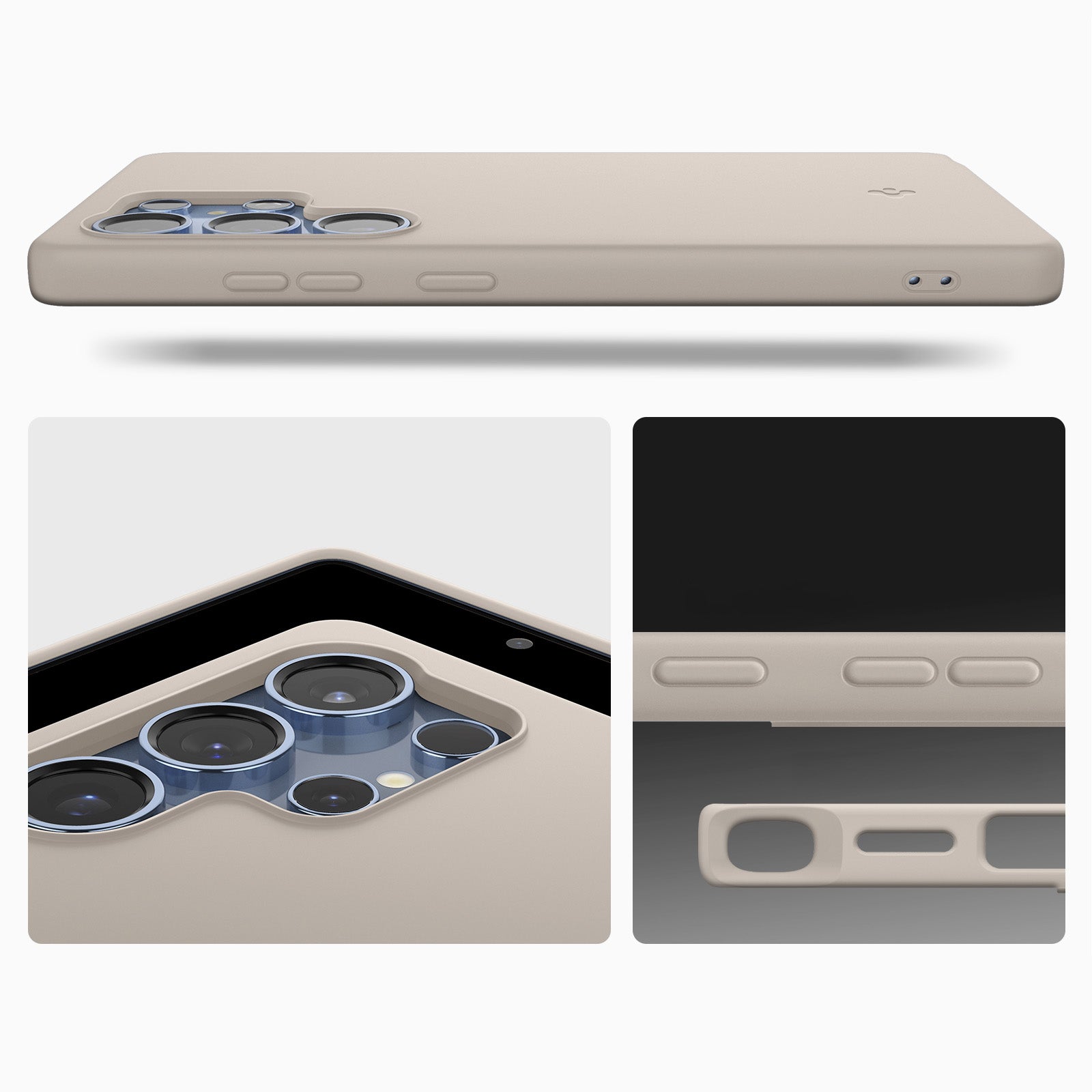 Handyhülle für Galaxy S25 Ultra, Spigen Silicone Fit Mag mit MagSafe, Beige