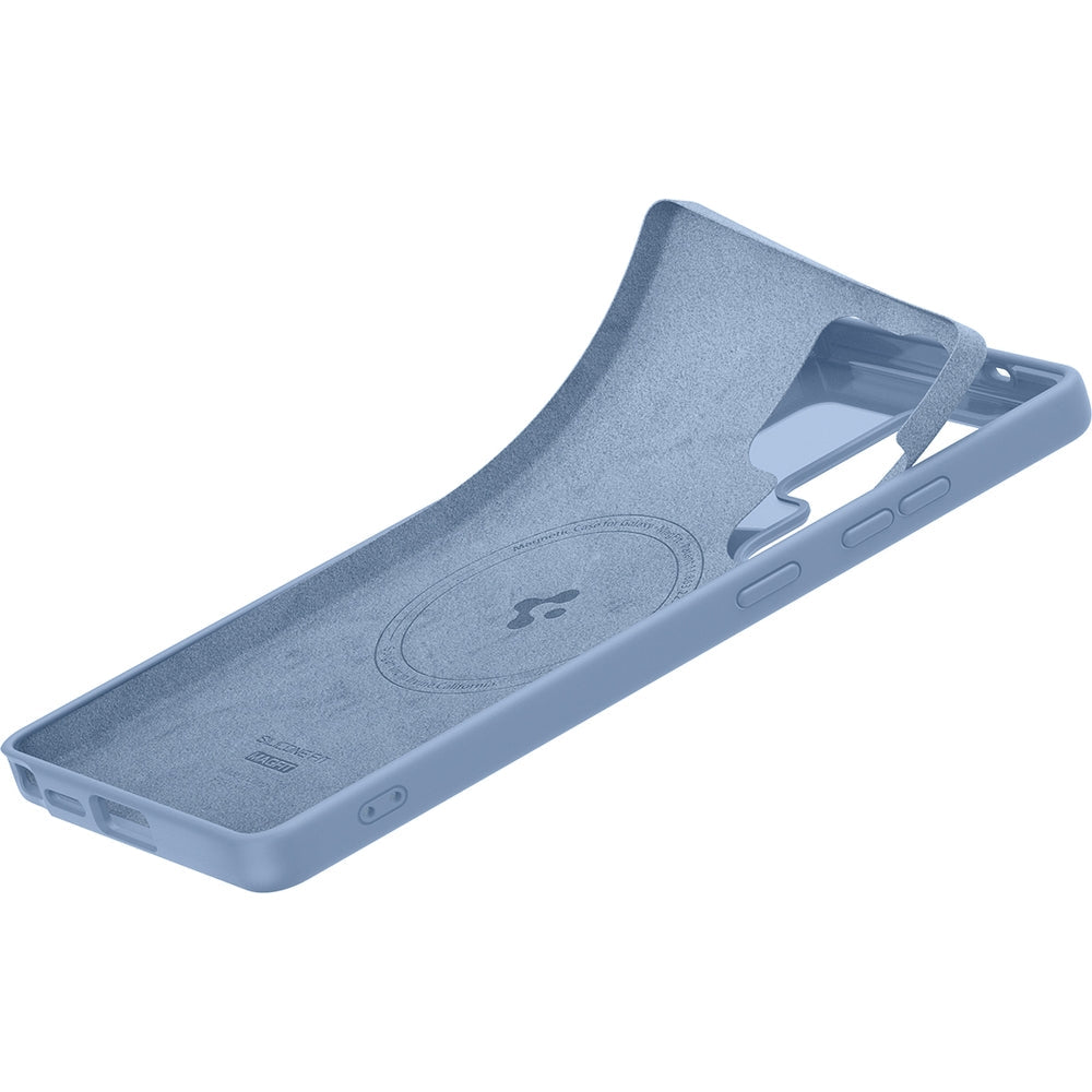 Handyhülle für Galaxy S25 Ultra, Spigen Silicone Fit Mag mit MagSafe, Blau