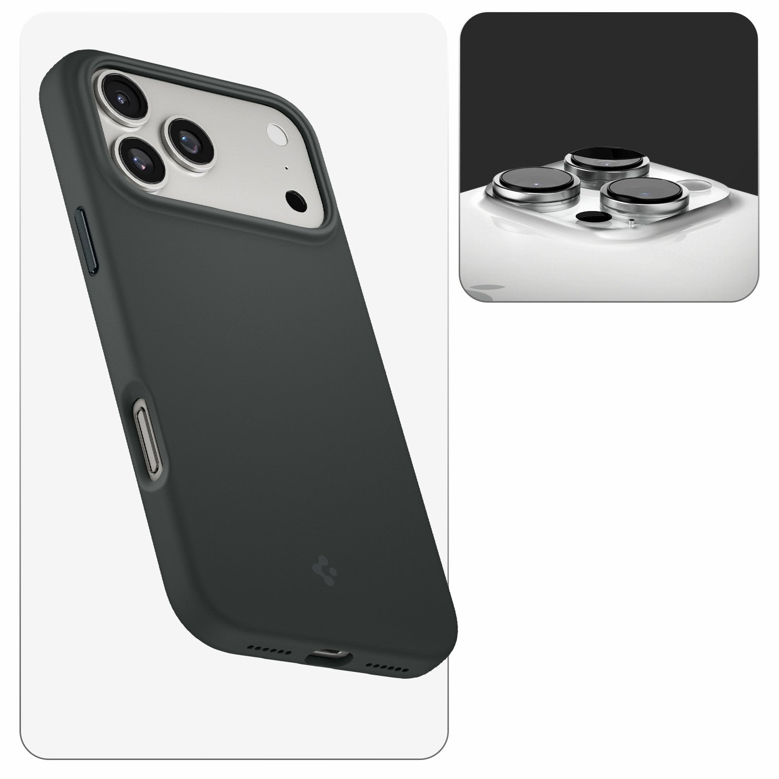 Handyhülle für iPhone 17 Pro, Spigen Silicone Fit Mag mit MagSafe, Grün