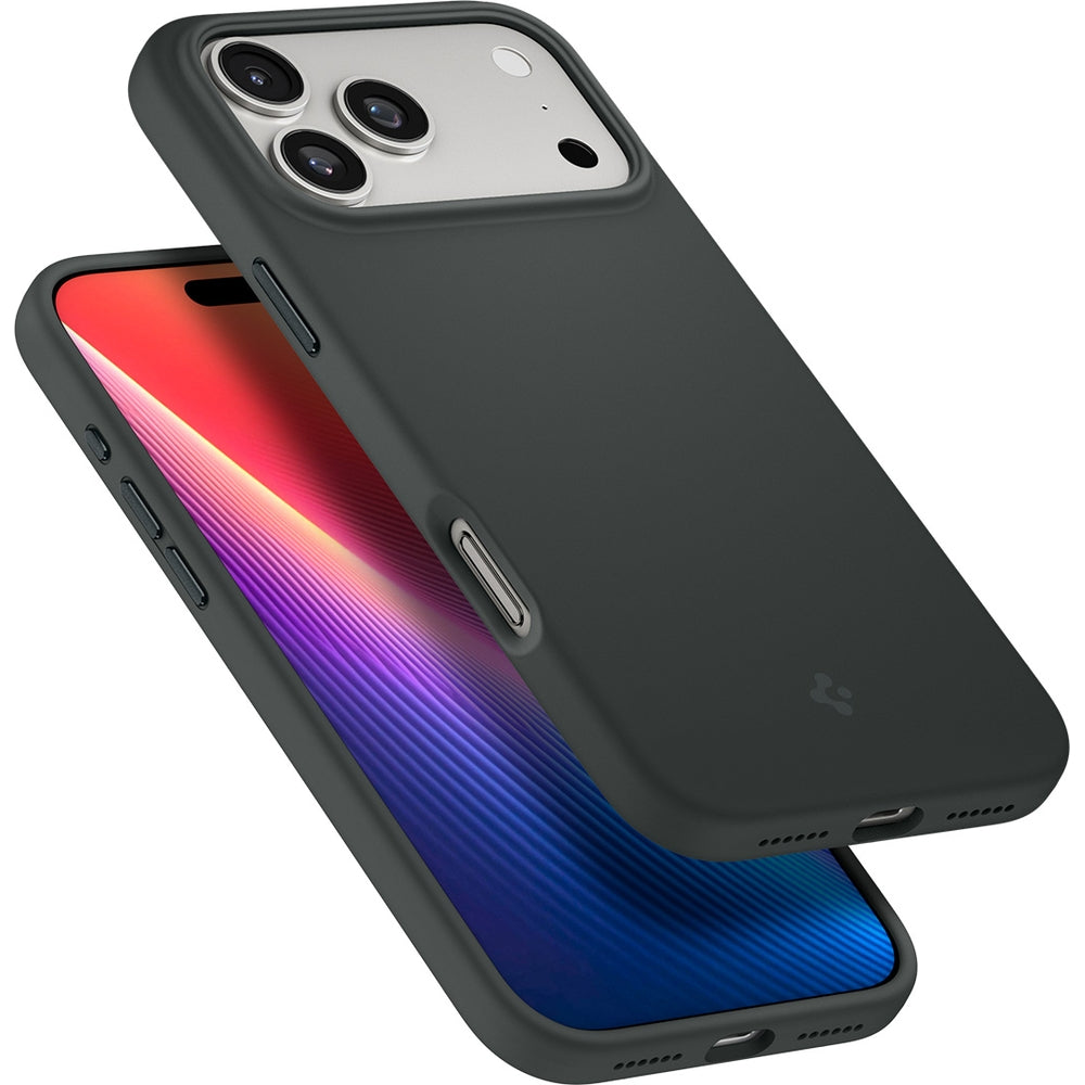Handyhülle für iPhone 17 Pro, Spigen Silicone Fit Mag mit MagSafe, Grün