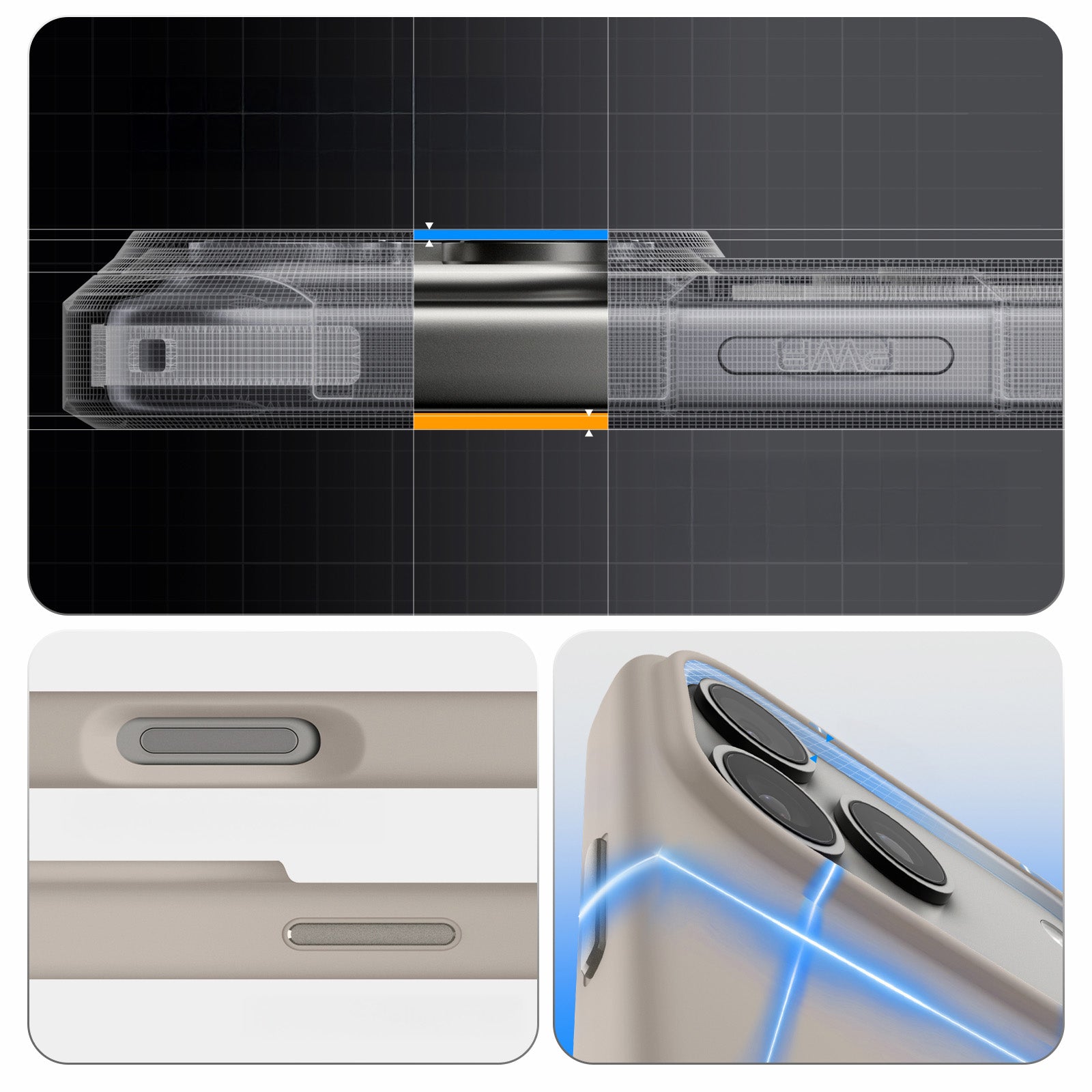 Handyhülle für iPhone 17 Pro Max, Spigen Silicone Fit Mag mit MagSafe, Beige