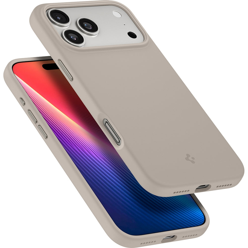 Handyhülle für iPhone 17 Pro Max, Spigen Silicone Fit Mag mit MagSafe, Beige