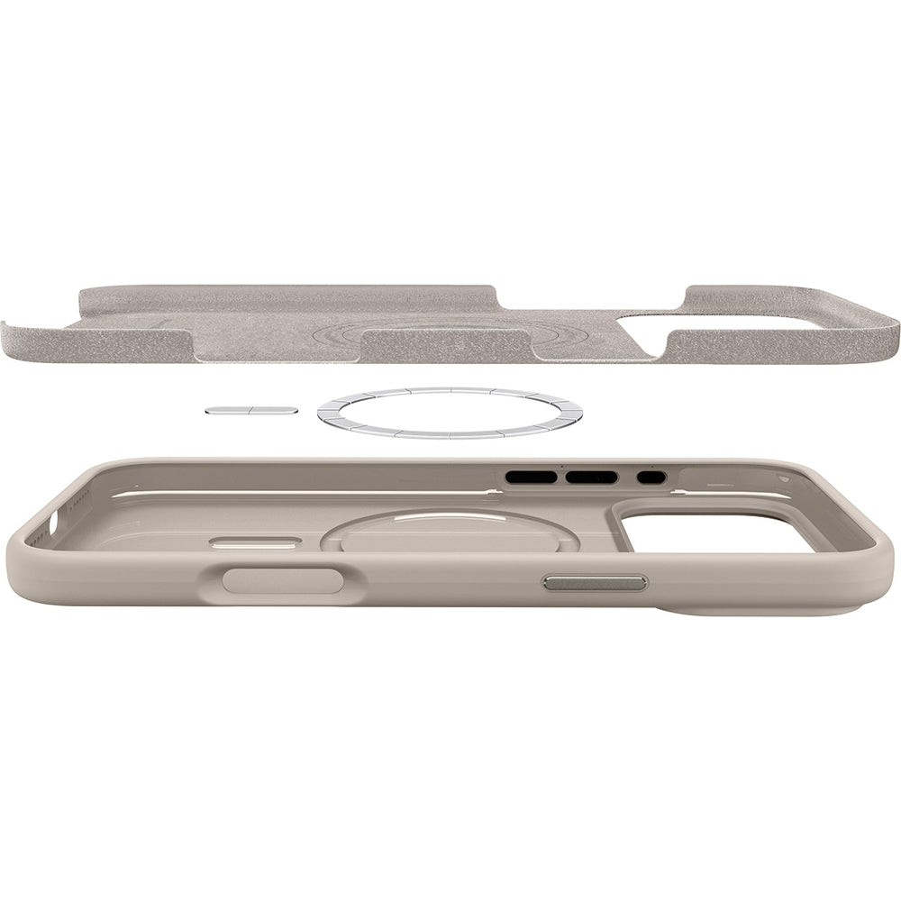 Handyhülle für iPhone 17 Pro Max, Spigen Silicone Fit Mag mit MagSafe, Beige
