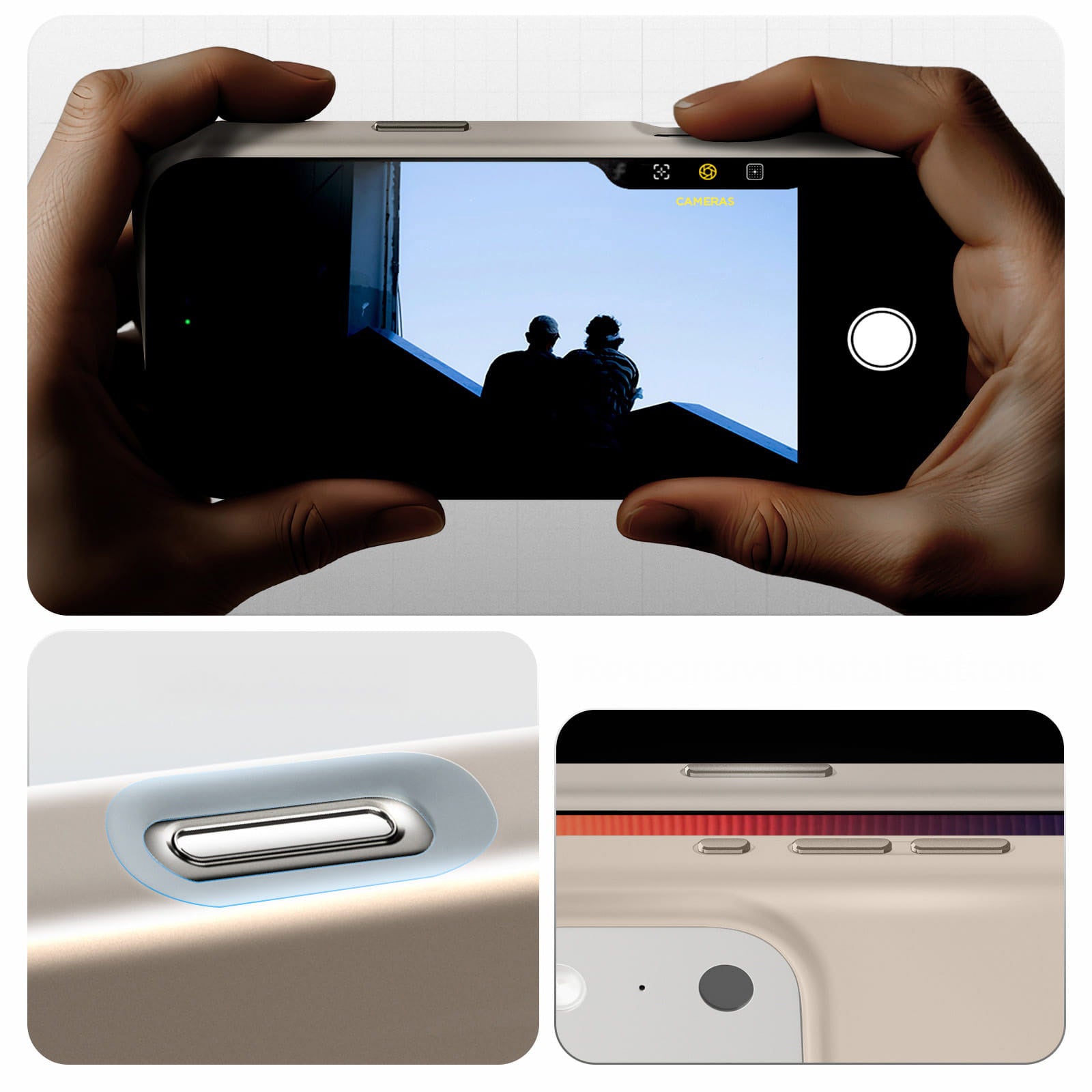 Handyhülle für iPhone 17 Pro, Spigen Silicone Fit Mag mit MagSafe, Beige