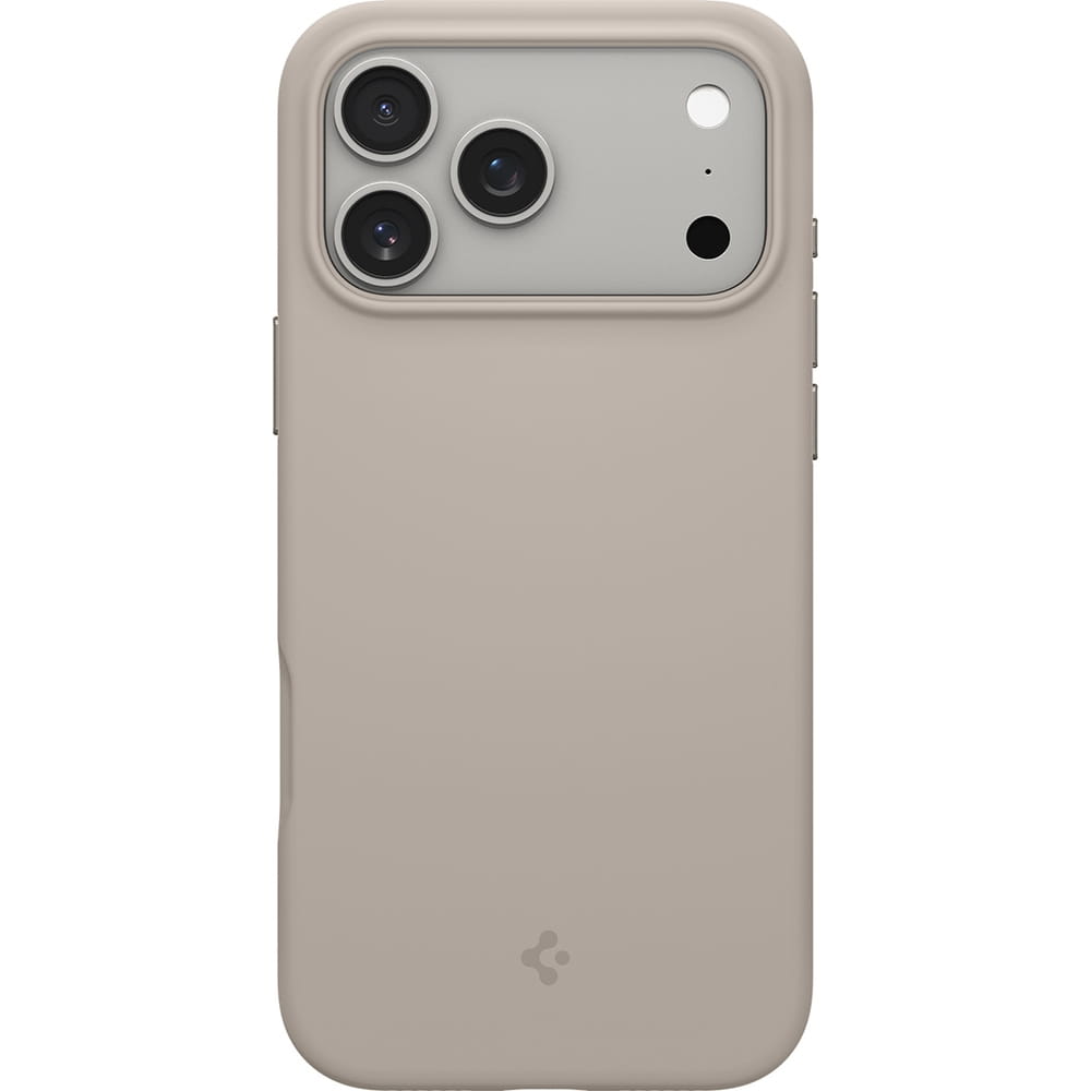 Handyhülle für iPhone 17 Pro, Spigen Silicone Fit Mag mit MagSafe, Beige