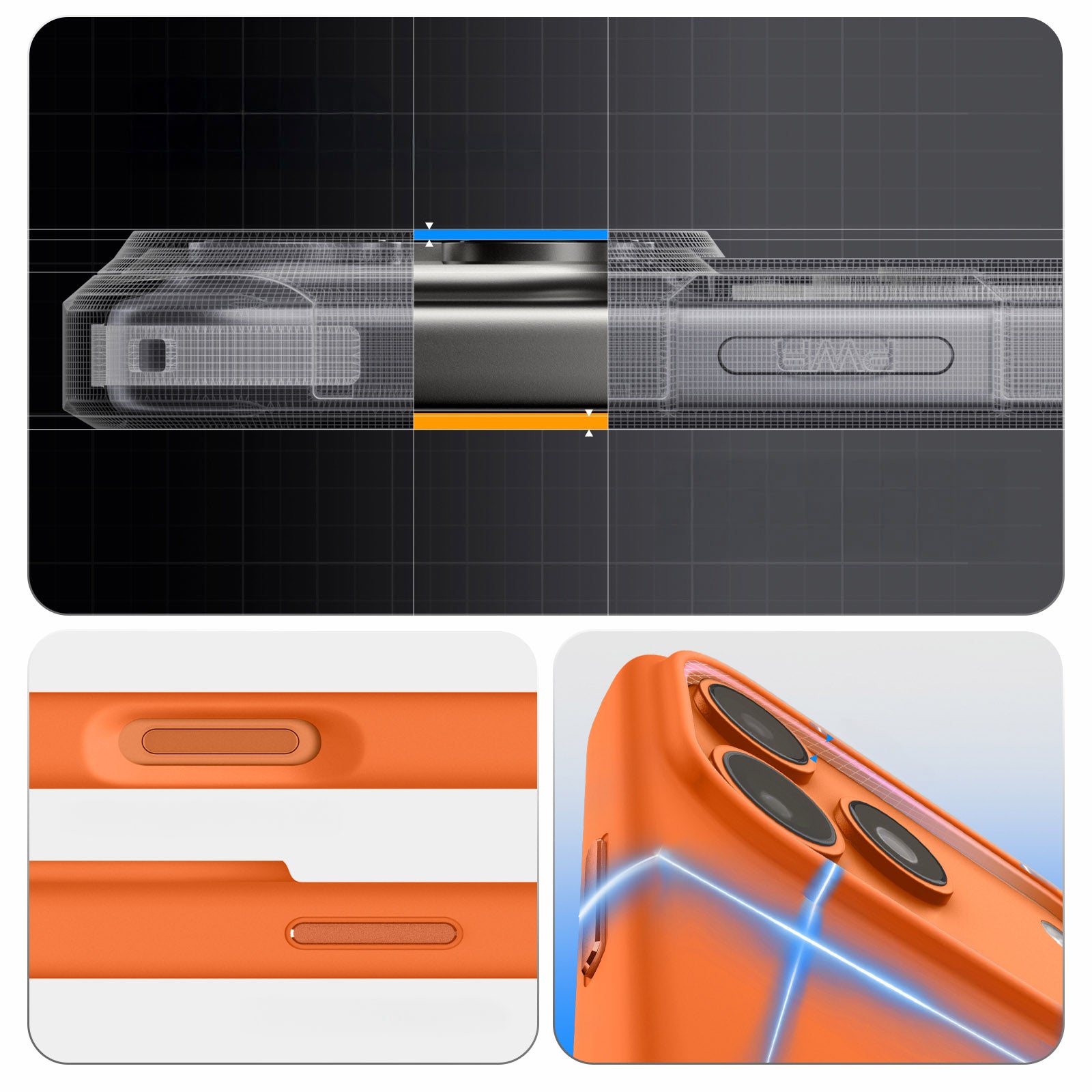 Handyhülle für iPhone 17 Pro Max, Spigen Silicone Fit Mag mit MagSafe, Orange