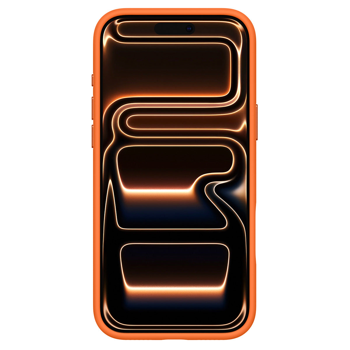 Handyhülle für iPhone 17 Pro Max, Spigen Silicone Fit Mag mit MagSafe, Orange