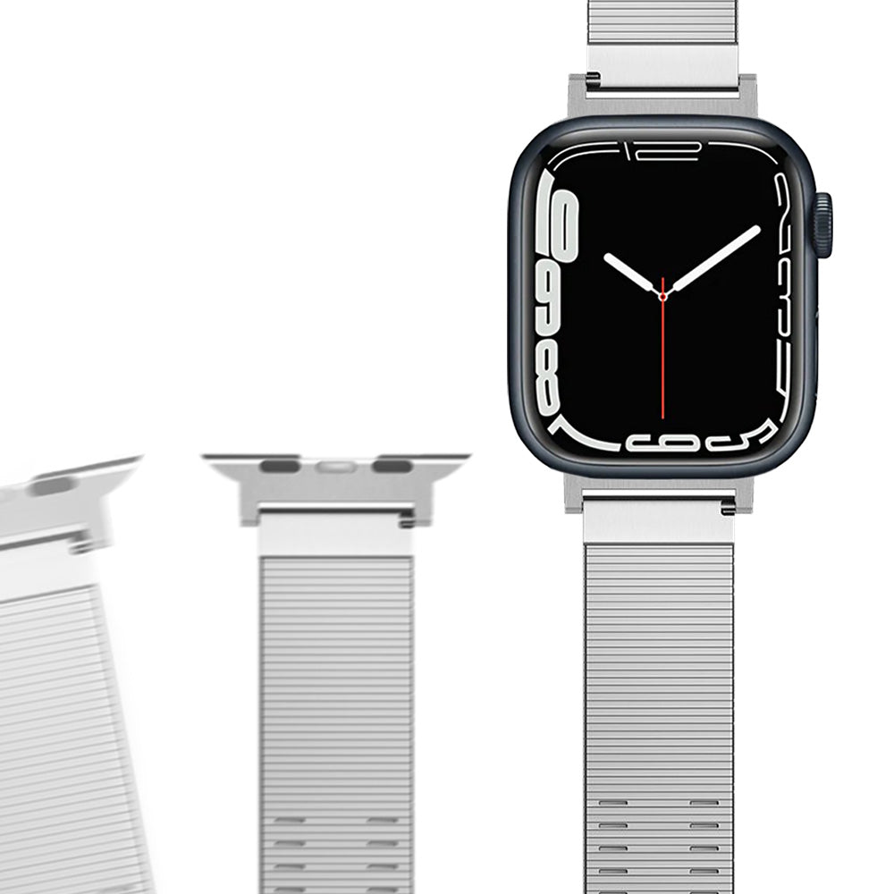 Armband für Apple Watch 41/40/38mm, Spigen Sleek Link, Silbern