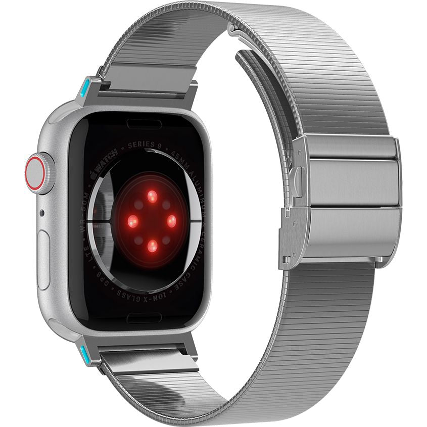 Armband für Apple Watch 49/46/45/44 mm, Spigen Sleek Link, Silbern