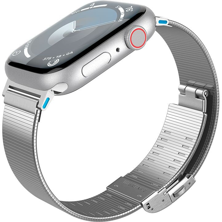 Armband für Apple Watch 49/46/45/44 mm, Spigen Sleek Link, Silbern