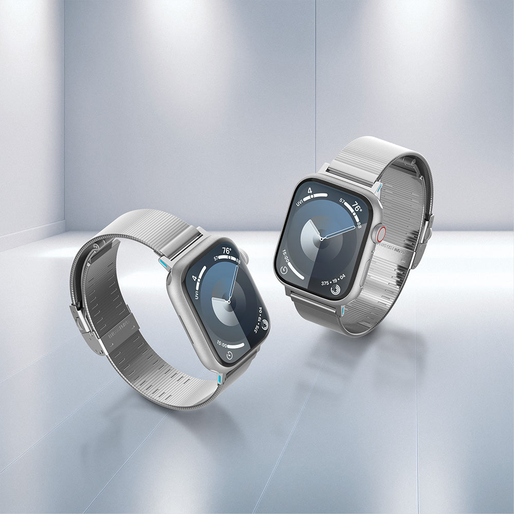 Armband für Apple Watch 49/46/45/44 mm, Spigen Sleek Link, Silbern