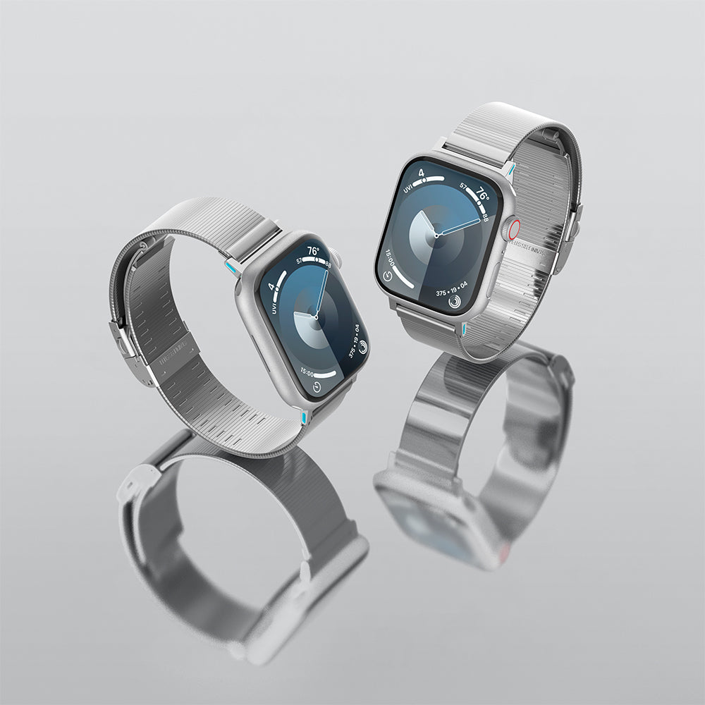 Armband für Apple Watch 49/46/45/44 mm, Spigen Sleek Link, Silbern