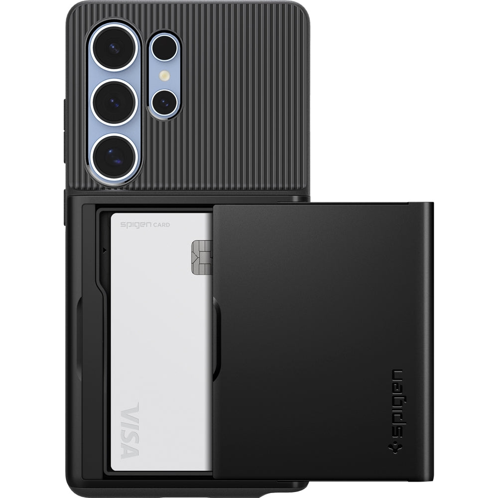 Handyhülle für Galaxy S25 Ultra, Spigen Slim Armor CS, Schwarz