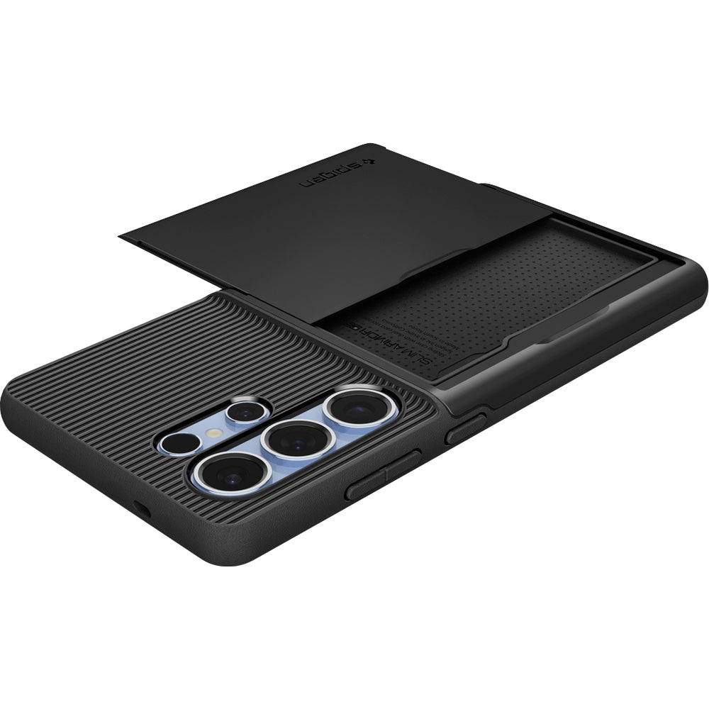 Handyhülle für Galaxy S25 Ultra, Spigen Slim Armor CS, Schwarz