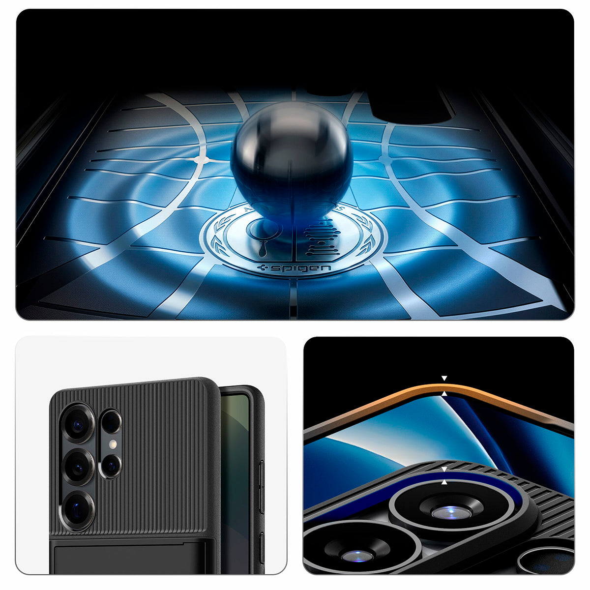 Handyhülle für Galaxy S26 Ultra, Spigen Slim Armor CS, Schwarz