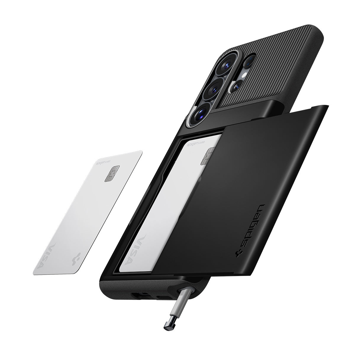 Handyhülle für Galaxy S26 Ultra, Spigen Slim Armor CS, Schwarz
