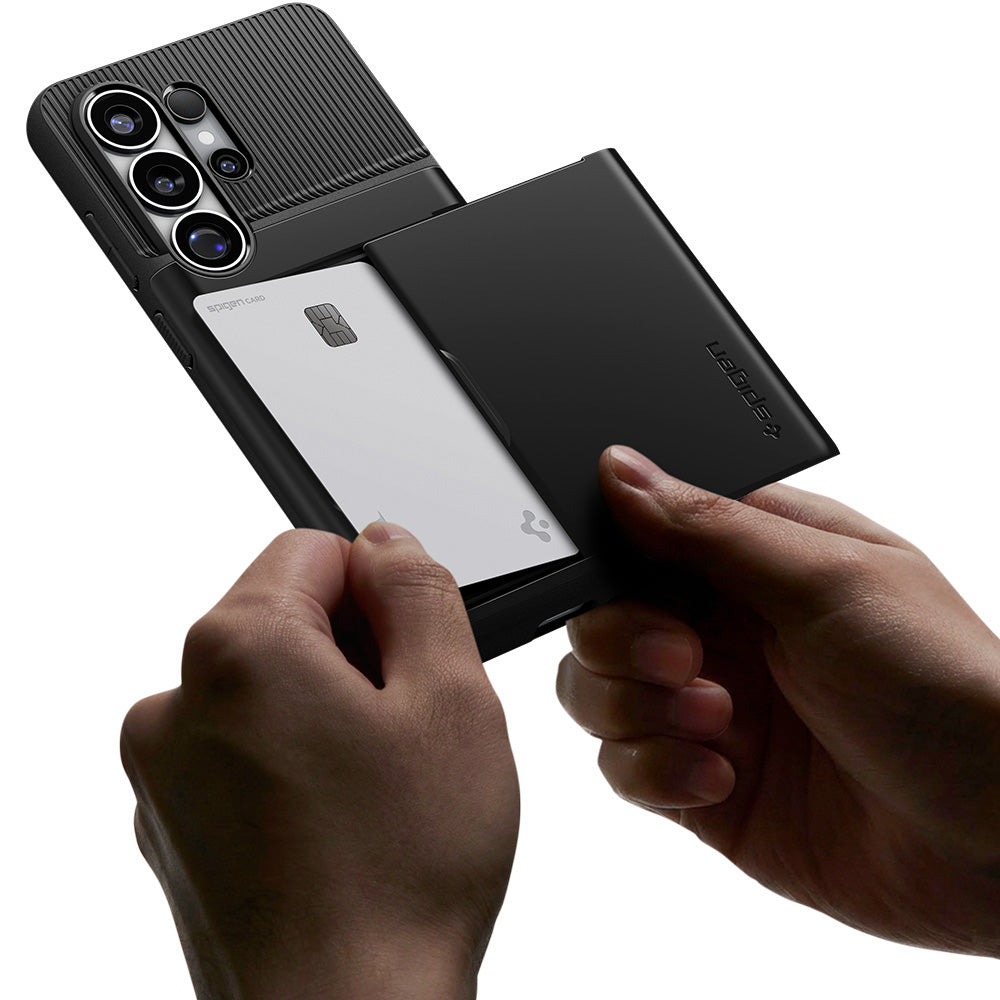 Handyhülle für Galaxy S26 Ultra, Spigen Slim Armor CS, Schwarz