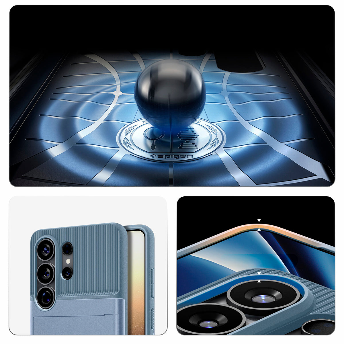 Handyhülle für Galaxy S26 Ultra, Spigen Slim Armor CS, Blau