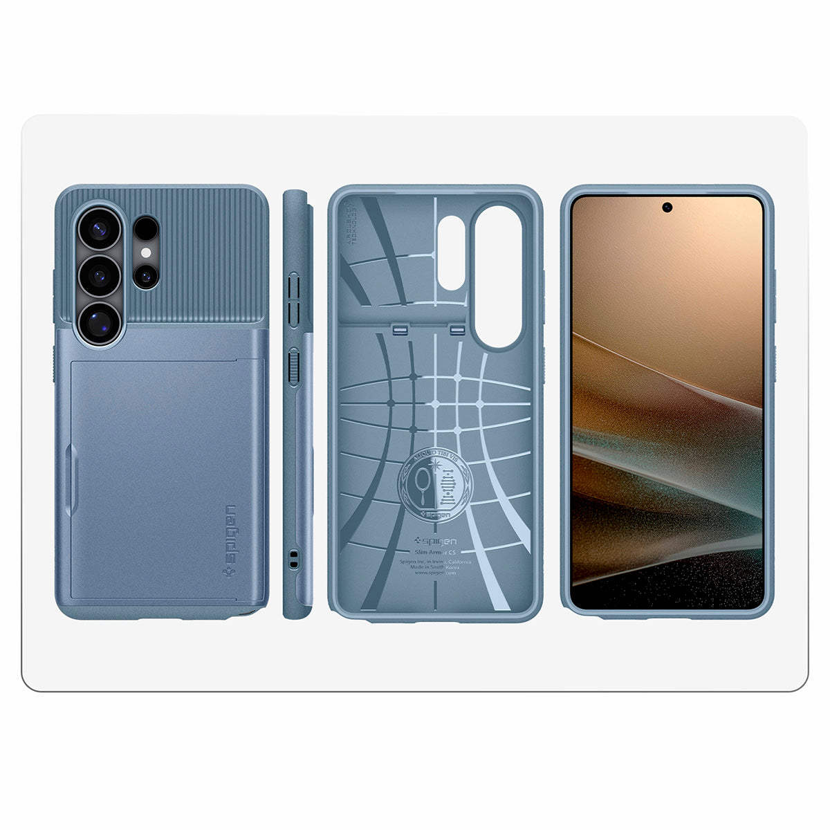Handyhülle für Galaxy S26 Ultra, Spigen Slim Armor CS, Blau