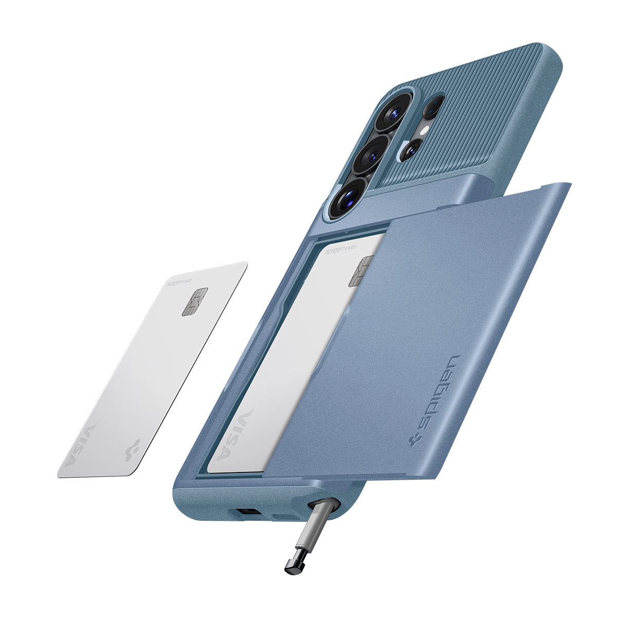 Handyhülle für Galaxy S26 Ultra, Spigen Slim Armor CS, Blau