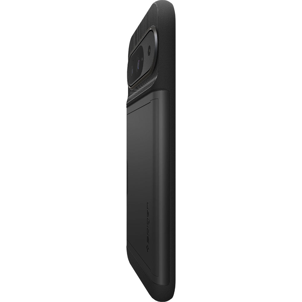 Schutzhülle für Google Pixel 9 / 9 Pro, Spigen Slim Armor CS, Schwarz