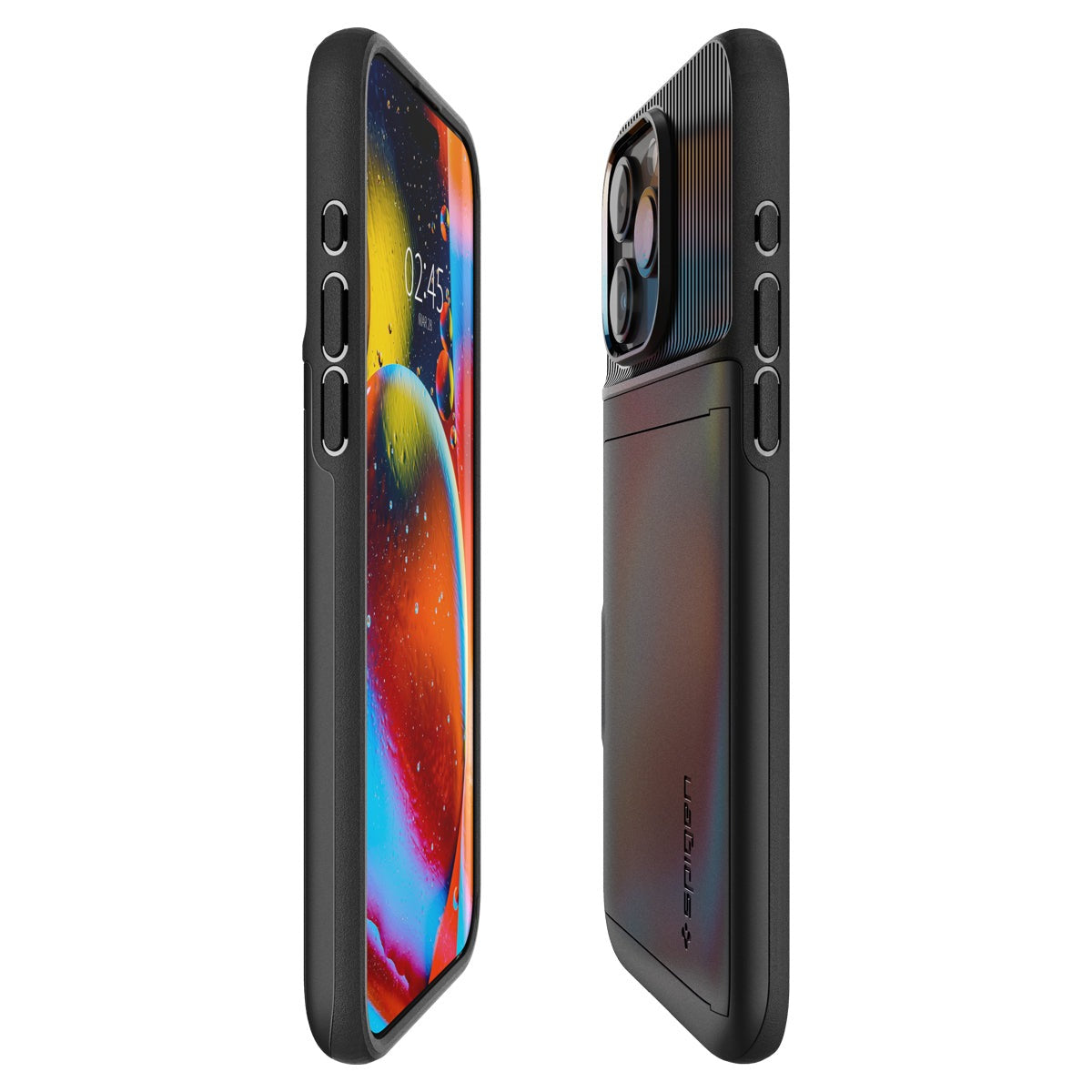 Schutzhülle Spigen Slim Armor CS für iPhone 15 Pro, Schwarz