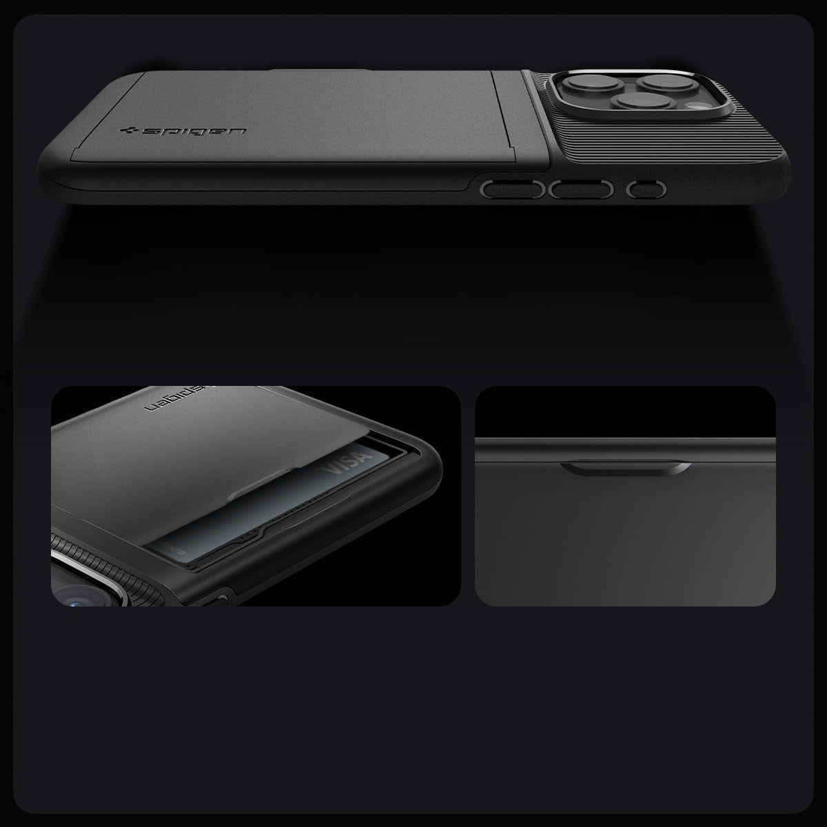 Schutzhülle Spigen Slim Armor CS für iPhone 15 Pro, Schwarz
