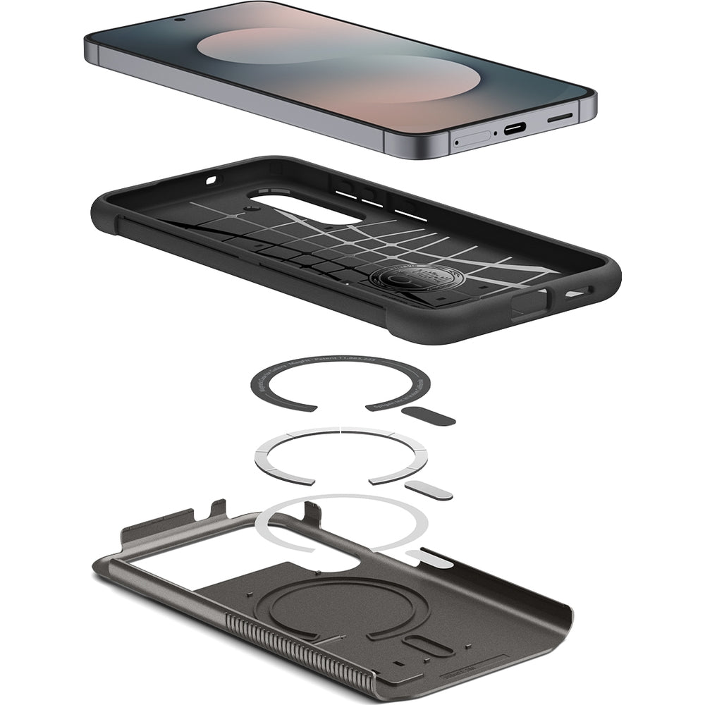 Handyhülle für Galaxy S25 FE, Spigen Slim Armor Mag mit MagSafe, Rotguss