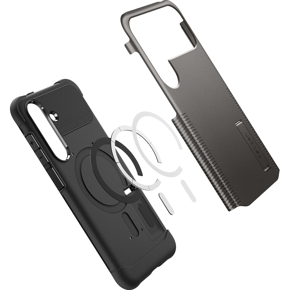 Handyhülle für Galaxy S25 FE, Spigen Slim Armor Mag mit MagSafe, Rotguss