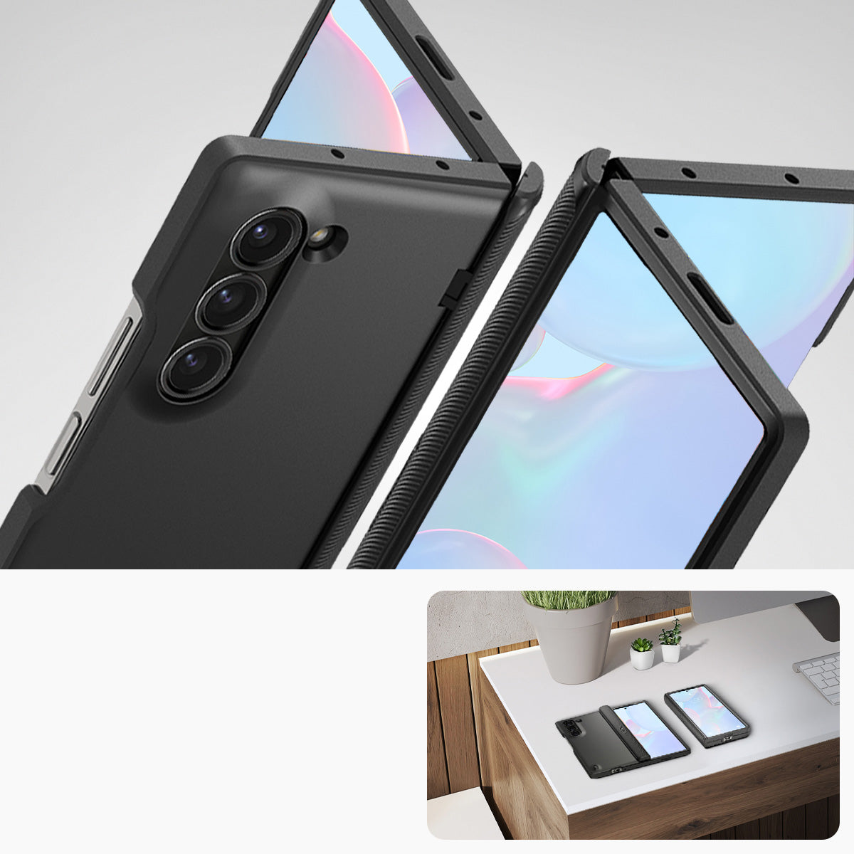 Schutzhülle für Galaxy Z Fold6, Spigen Slim Armor Pro, Schwarz