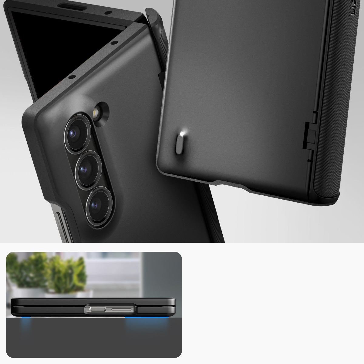 Schutzhülle für Galaxy Z Fold6, Spigen Slim Armor Pro, Schwarz