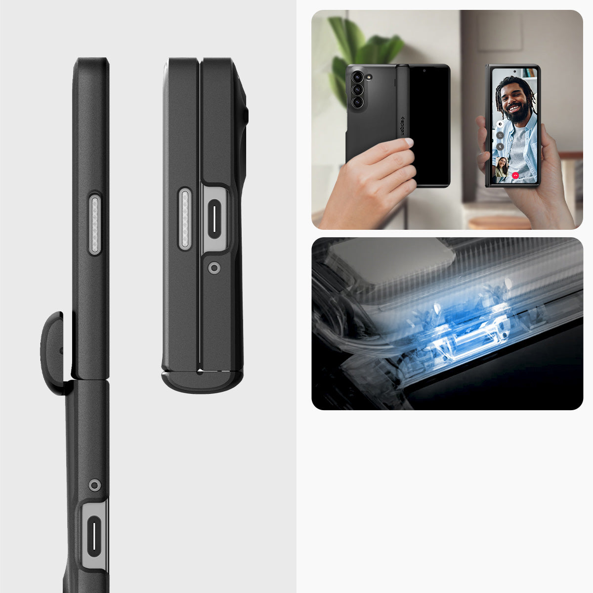 Schutzhülle für Galaxy Z Fold6, Spigen Slim Armor Pro, Schwarz