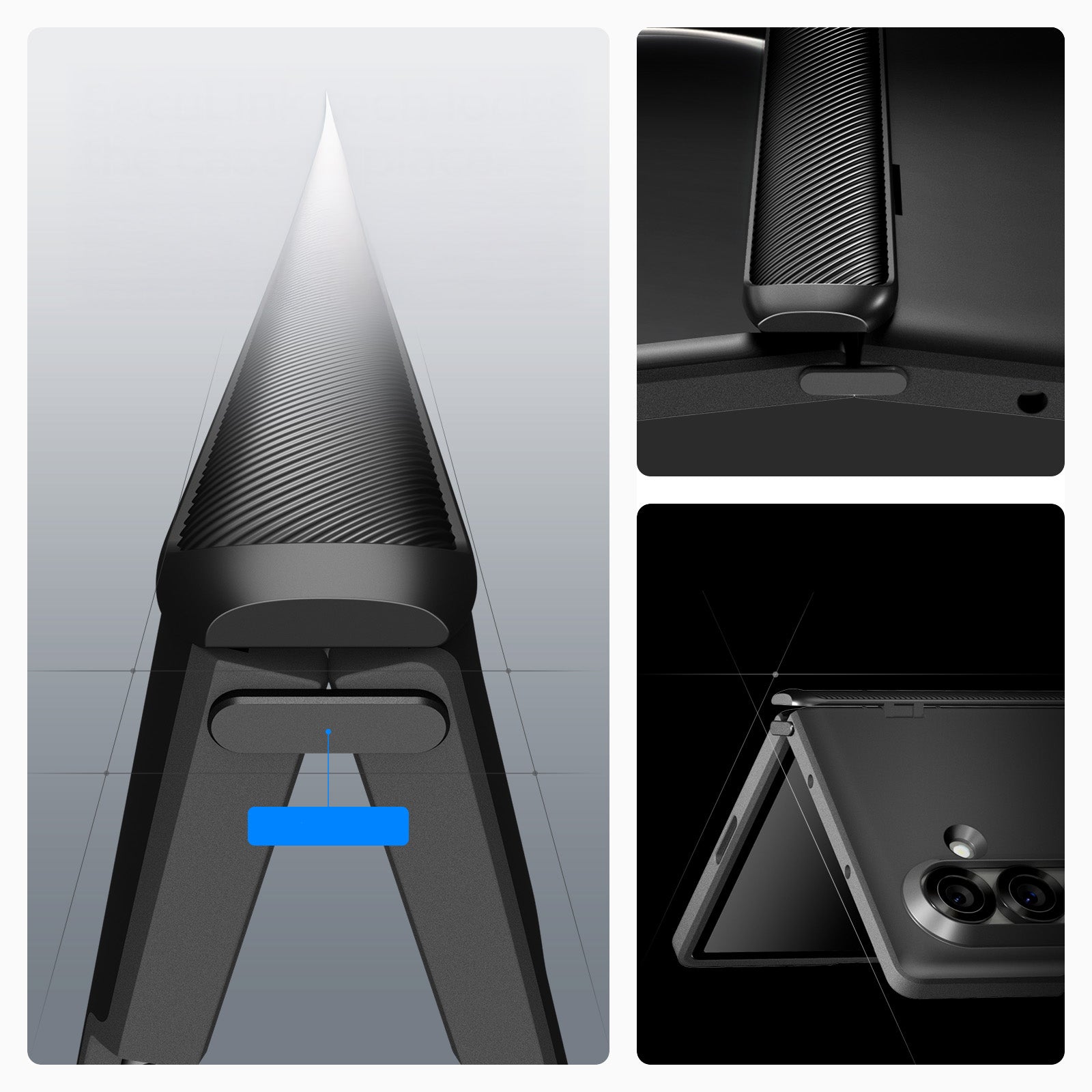 Handyhülle für Galaxy Z Fold7, Spigen Slim Armor Pro Mag mit MagSafe, Schwarz