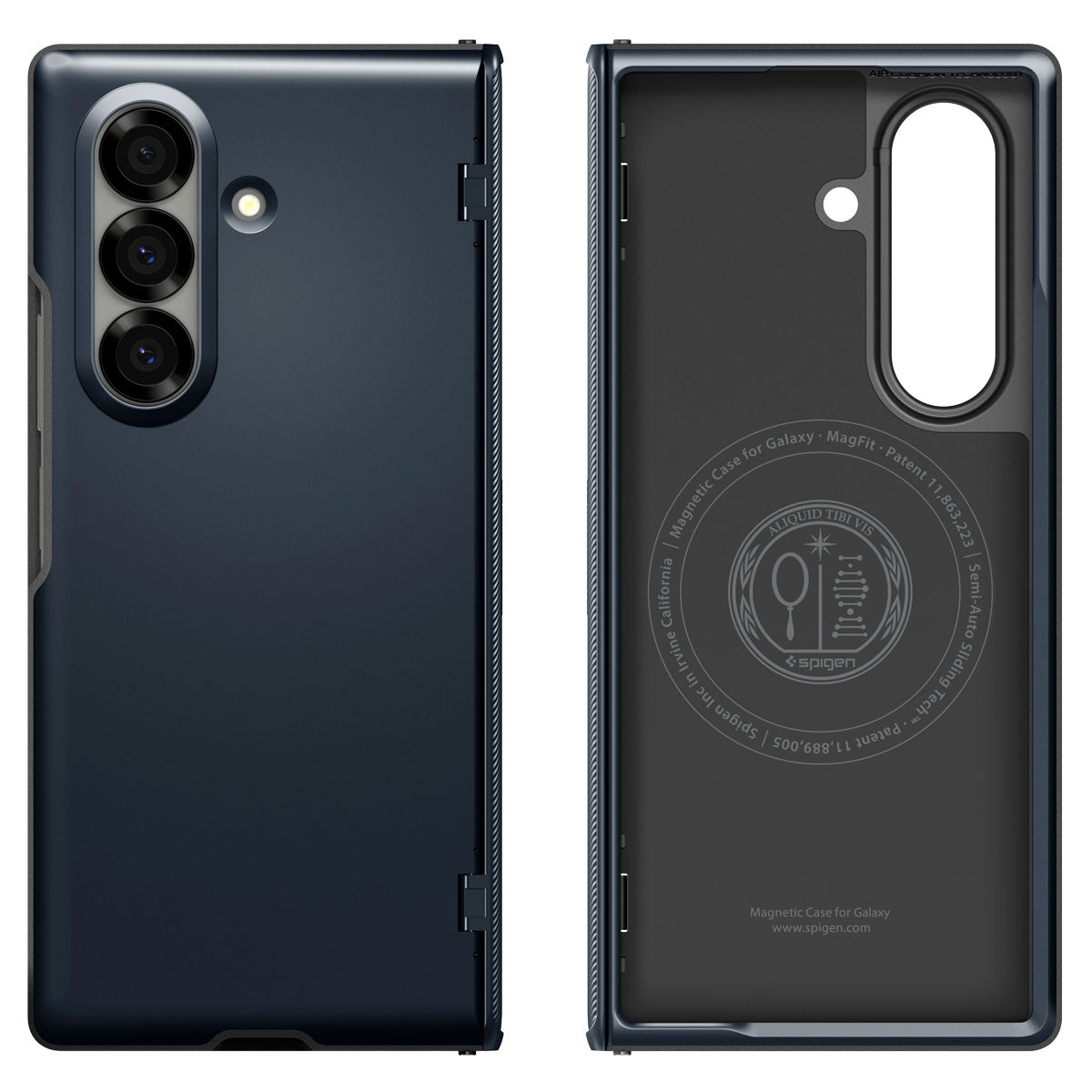 Handyhülle für Galaxy Z Fold7, Spigen Slim Armor Pro Mag mit MagSafe, Dunkelblau