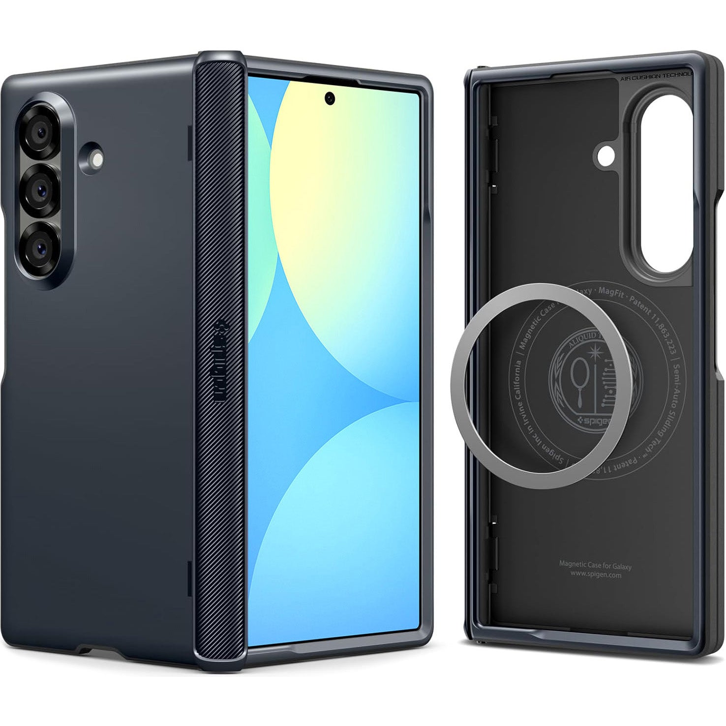 Handyhülle für Galaxy Z Fold7, Spigen Slim Armor Pro Mag mit MagSafe, Dunkelblau