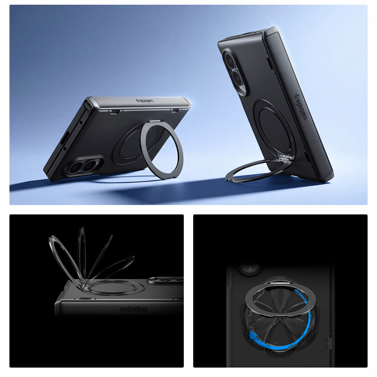 Handyhülle für Galaxy Z Fold8, Spigen Slim Armor Pro S Mag mit MagSafe, Schwarz