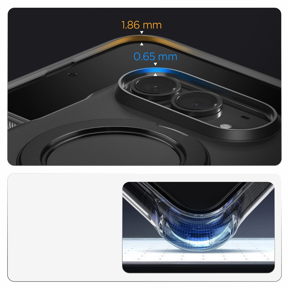 Handyhülle für iPhone Duo, Spigen Slim Armor Pro S Mag mit MagSafe, Schwarz (2/22)
