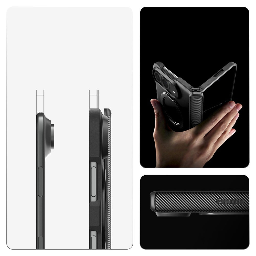 Handyhülle für iPhone Duo, Spigen Slim Armor Pro S Mag mit MagSafe, Schwarz (6/22)